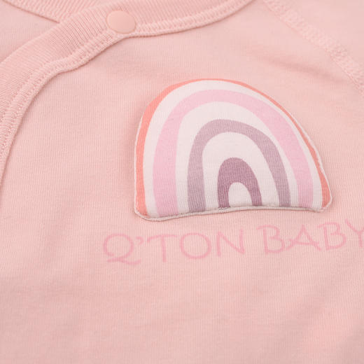 棉果果春季新品女宝立体图案5A抗菌纯棉长袖半背衣M121110226009 商品图4