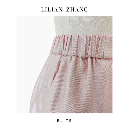 定制”静奢风-都市摩登-“柔粉雾纱”弹力腰宽松显瘦九分西裤2404010 商品图1