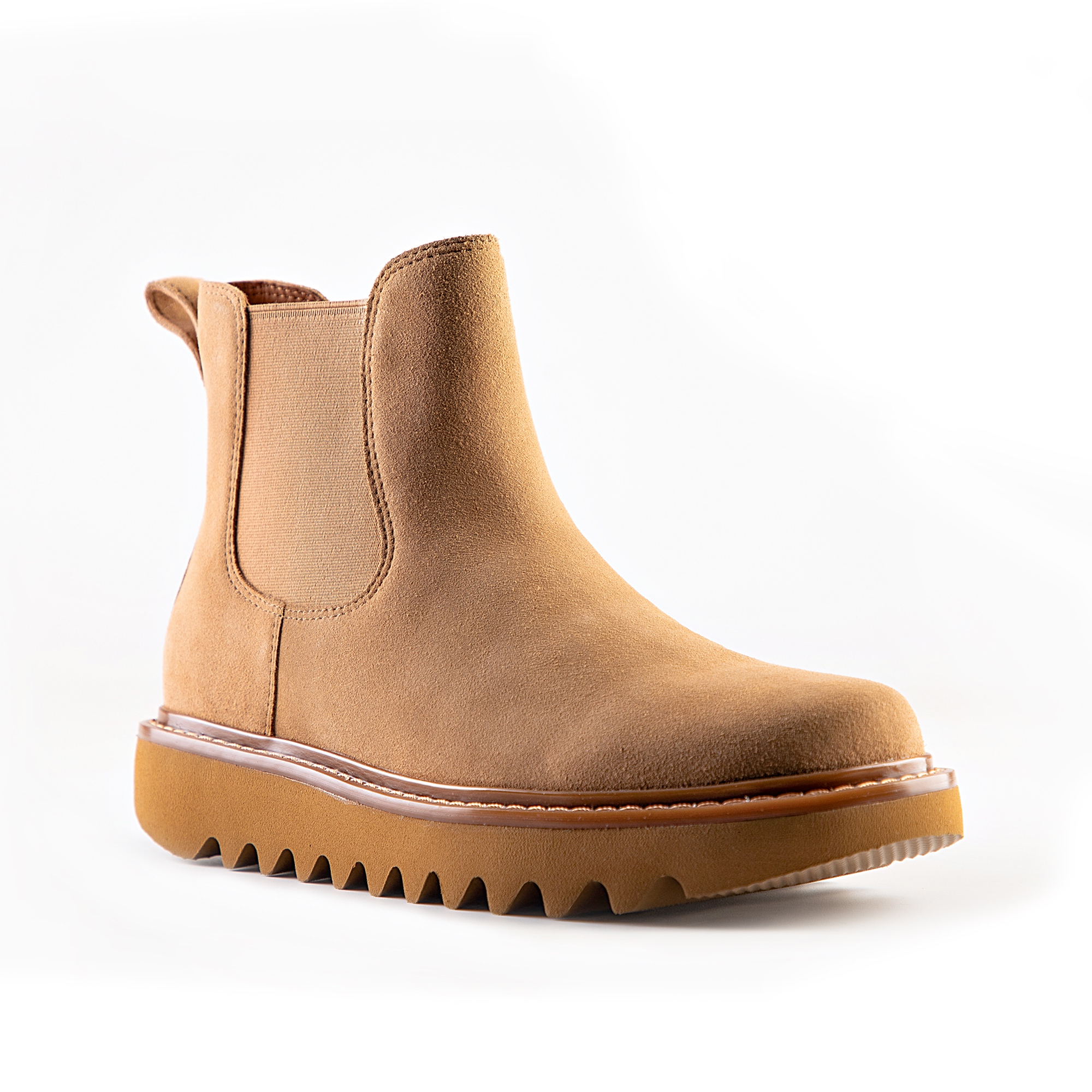 博士溯源丨舒享系列升级款女士栗色切尔西高丝光牛皮靴SS-NEVE-500-1