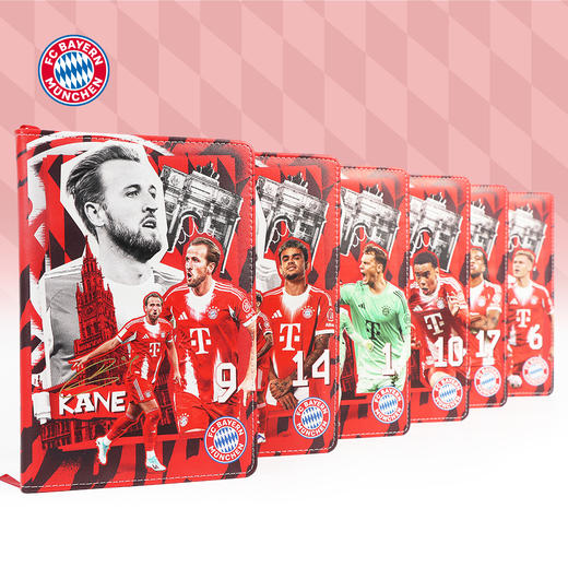 【官方正版】拜仁足球俱乐部丨球员肖像笔记本球迷文具周边 商品图1