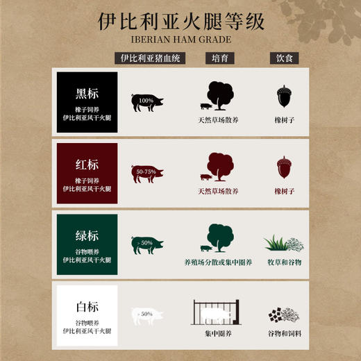 巴玛西班牙进口火腿伊比利亚黑猪后腿发酵即食火腿 商品图4