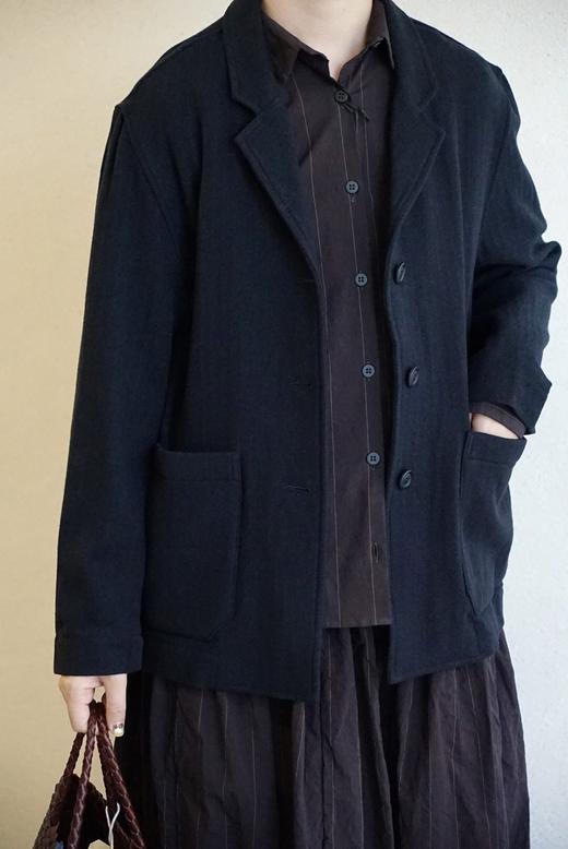 Bergfabel棕条纹修身款衬衣 商品图8