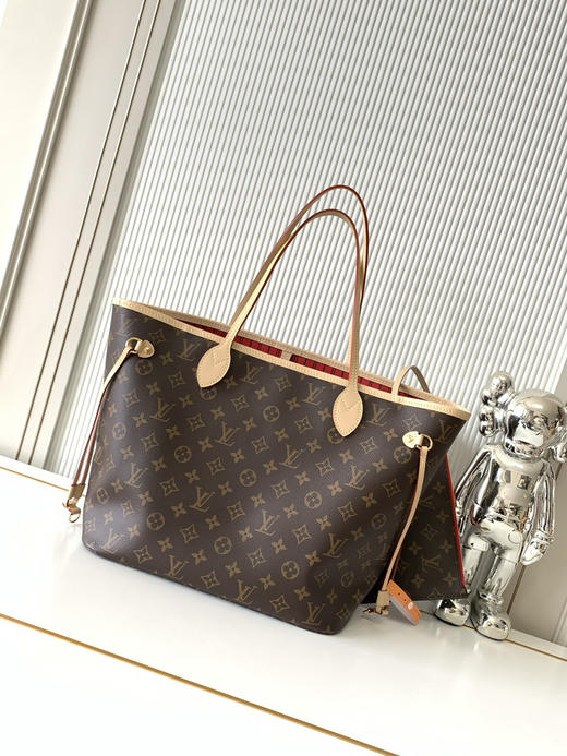 秋冬特惠💰1290 渠道级LV【全钢五金 变码芯片】te级 全套包装 M41177老花红 经典购物袋 中号 商品图2