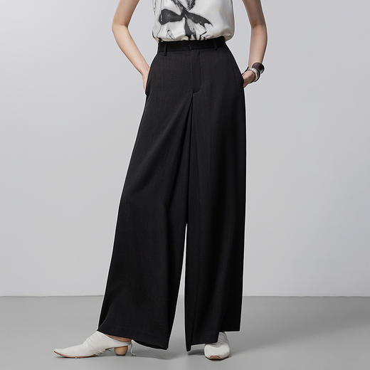 【林栖设计小店】笔墨花事生活在左醋纤阔腿裤垂顺裤裙百搭显瘦2026早春新款花仙子裤子女1961103 商品图6