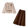 小香风显瘦气质名媛粗花呢，羽绒外套毛呢半身裙套装HR-ZYQF19 商品缩略图4