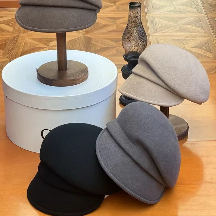 预售 章若楠 周也私服同款！CA4*A报童帽 秋冬凹造型高头颅神器