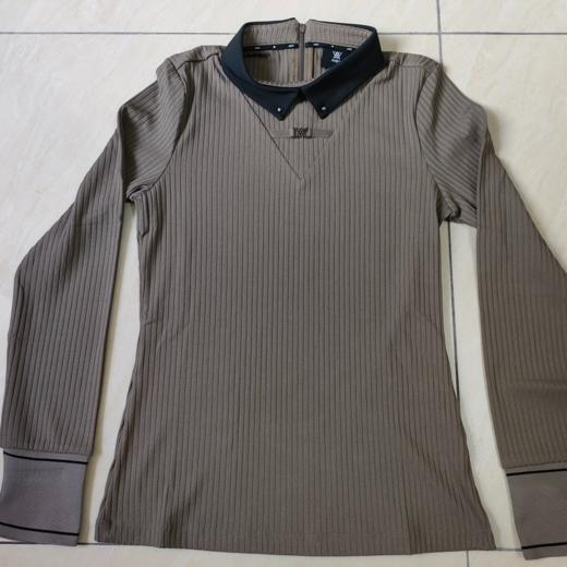 An*家新款撞色女士长袖上衣来啦 竖条清爽不粘腻有韵味W125031 商品图2