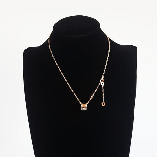 【95新】BVLGARI宝格丽B.zero1系列18K玫瑰金弹簧项链链长约45cm中性款131125AK30 商品图7