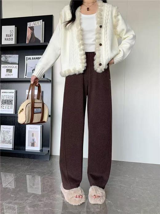 冬日保暖裤子！加厚奥粒绒羊毛呢料弯刀裤！ 商品图1