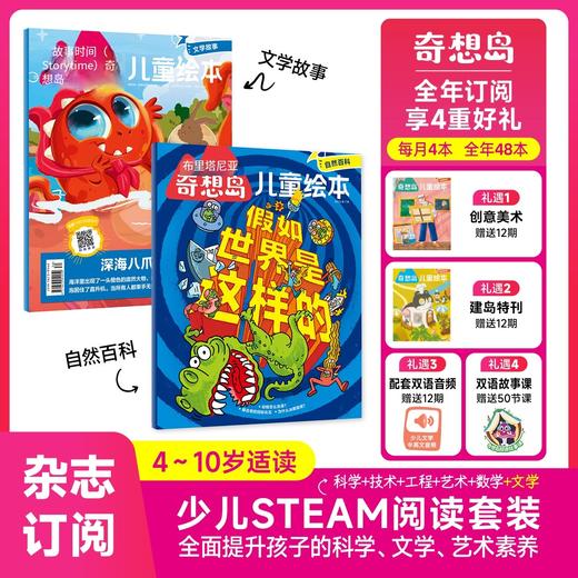 《奇想岛》杂志2026年刊，英国storytime 中文版，3-9岁儿童文学故事刊物 商品图0