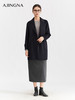 【商场同款】阿菁娜冬季新款细节感双排扣外套牛角扣装饰西装领隐藏式口袋中长款显瘦A30D211027 商品缩略图4