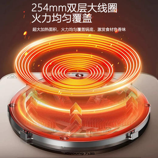 九阳电磁炉2200W凹型炒菜灶家用大火力爆炒烹饪灶触摸旋控电磁灶 商品图2