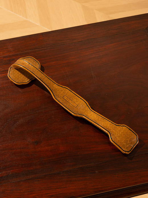 清	黄漆戗金彩绘福寿纹如意 商品图3