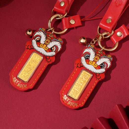 赚元马新年系列礼品 26年新春马年999足金挂饰红手绳 车挂包挂钥匙挂饰品 商品图4