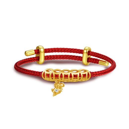 严选 | 26年新品马上钻钱莫桑钻足金999/0.03g红手绳 新春喜庆福气幸运红手链 商品图10