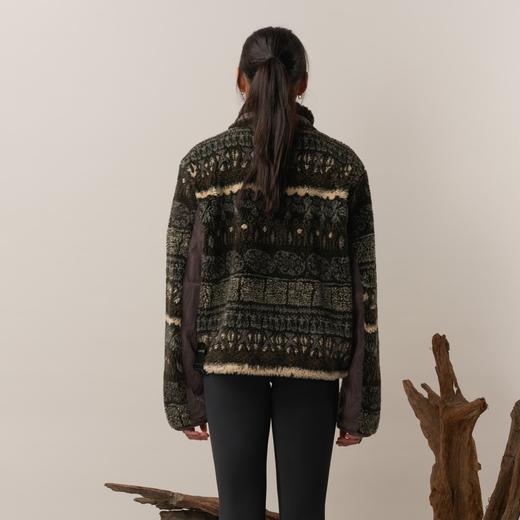 ANKUSHA提花抓绒服仿羊羔绒上衣户外防静电立领外套UPPERVOID二普纬度 商品图3