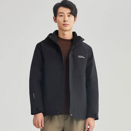 半身缘男女装 冬季男女同款情侣款一衣三穿防风衣蓄热羽绒服2356 商品图4