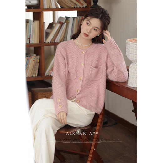 鹿向南《休闲软妹》白色宽松阔腿休闲裤女2024年秋冬新款加绒裤子LXN32716 商品图4