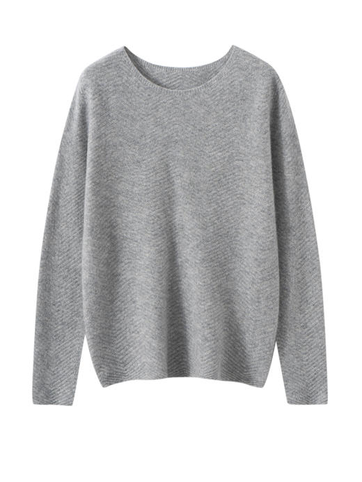 纯羊绒小船领套头衫 商品图0