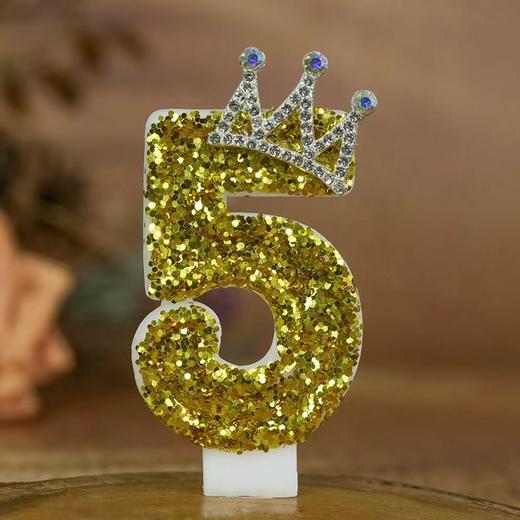镶钻皇冠数字蜡烛-仅支持与下午茶、蛋糕一起购买配送【蛋糕配件】 商品图5