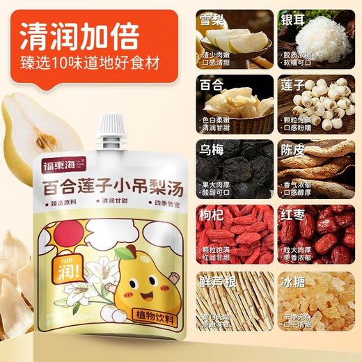 福东海百合莲子银耳小吊梨汤1000ml 陈皮芦根枸杞0脂肪即饮独立袋 商品图1