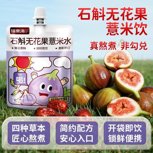 福东海石斛无花果饮1000ml 无花果薏米水植物饮料原材料熬制开袋即食 商品图1