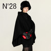 N°28 山羊绒连帽斗篷毛呢外套女秋冬复古宽松显瘦中长款呢子大衣8855A1D597  商品缩略图2