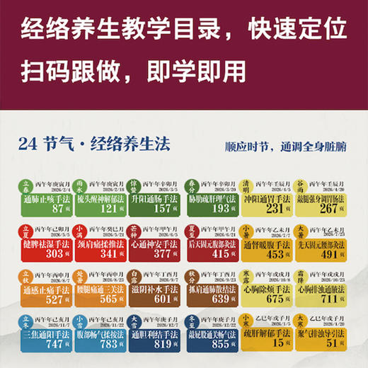 《2026顺时经络养生日课》 邓特伟医师著。丙午火年最新版！24节气·经络养生法，顺应时节，通调全身臟腑。顺时经络，自在生活；经络畅通，健康自愈。 商品图5