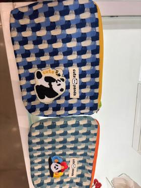 天府八吉丨熊猫收纳-格纹手拿包