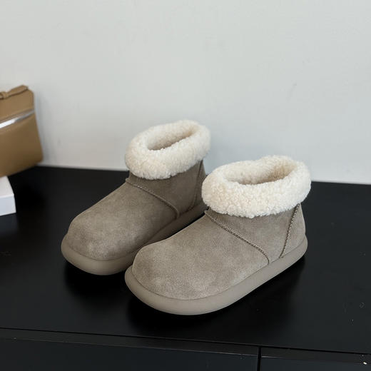 【最推荐】SACHA 女士大土豆短靴 | 皮毛一体设计、保暖又柔软、圆润鞋型显脚小、时尚百搭 商品图5