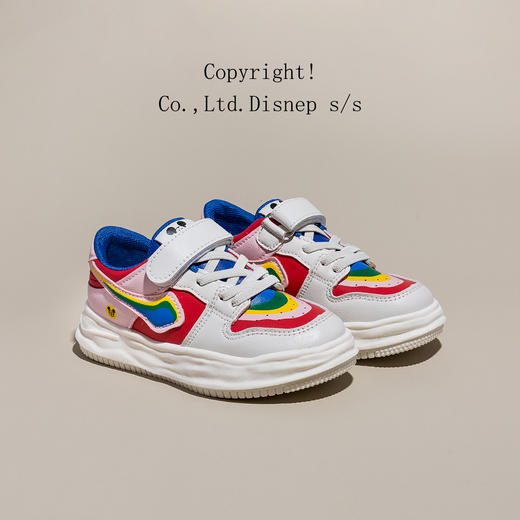 特价59元迪士尼【正版授权】【防伪标】儿童加绒运动休闲鞋板鞋时尚百搭彩绘色系男女童金典板鞋26-37 商品图3