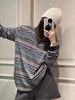 时髦妞们来❗️𝟐𝟓秋冬新款miu～条纹衫长袖 情侣款 商品缩略图3
