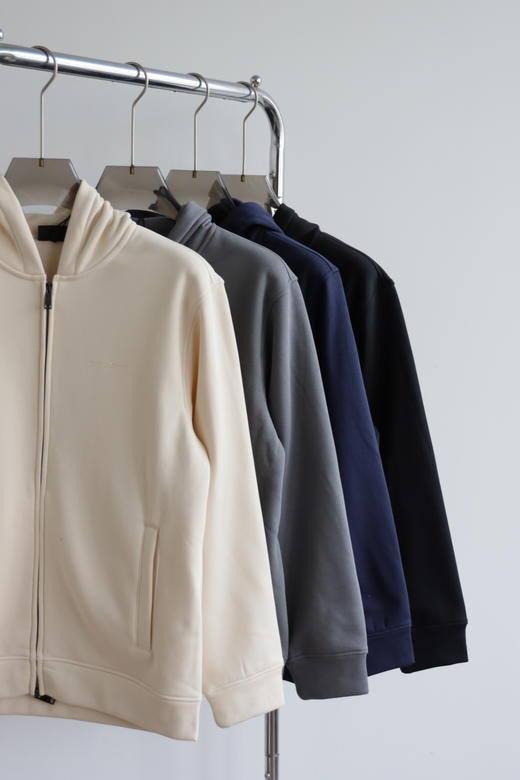 25秋冬新 E.@ 加绒拉链开衫外套/连帽卫衣 WY003 商品图4