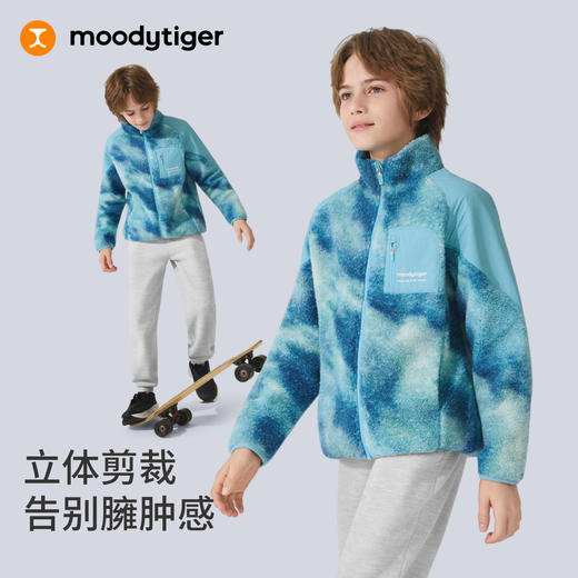 【大J专属】男女童时尚印花运动风加绒保暖外套54210401/54110402 商品图7
