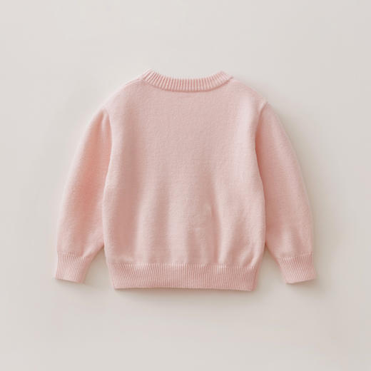 马克珍妮女童萌趣猫咪绵羊毛针织毛衣2025年冬装新款551927 商品图1