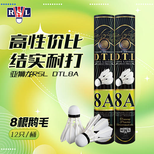 亚狮龙RSL羽毛球结实耐打DTL-8A鹅毛球训练用球 商品图0