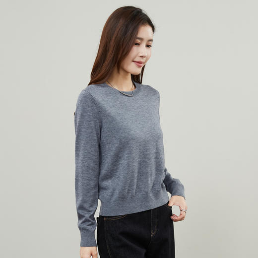 【百搭-羊毛衫】逸阳秋冬亲肤御寒保暖羊毛衫针织衫长袖打底衫7634V 商品图4