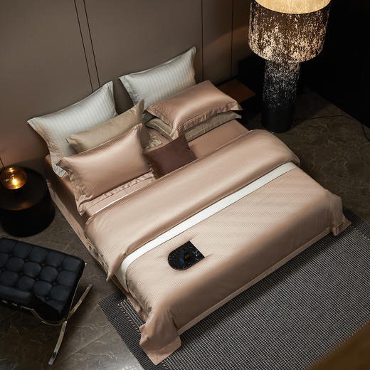 140支长绒棉染色提花四件套-琴堡金 商品图5