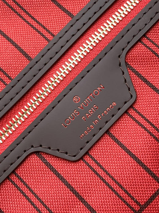 秋冬特惠💰1390 渠道级LV【全钢五金 变码芯片】te级LV 全套包装 41357棋盘格红 经典购物袋 大号 商品图8