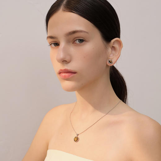 【微信专享款】ARSIS｜秘密花园系列 虎眼星月吊坠项链 商品图8