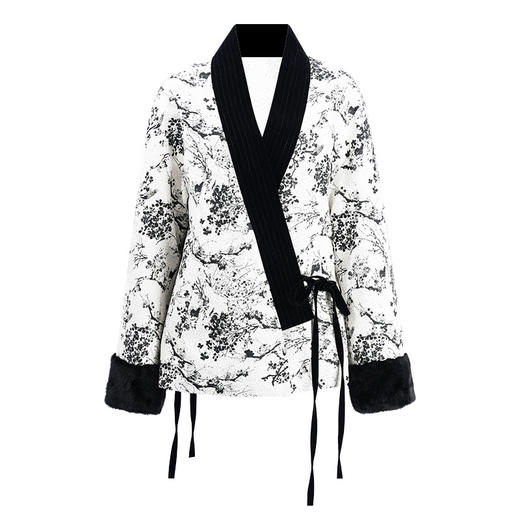 新中式国风羽绒服，冬款中国风提花长袖百搭款OY24390 商品图4