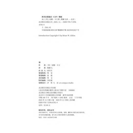 冰 [英]安娜·卡万/著 敬雁飞/译 商品图4