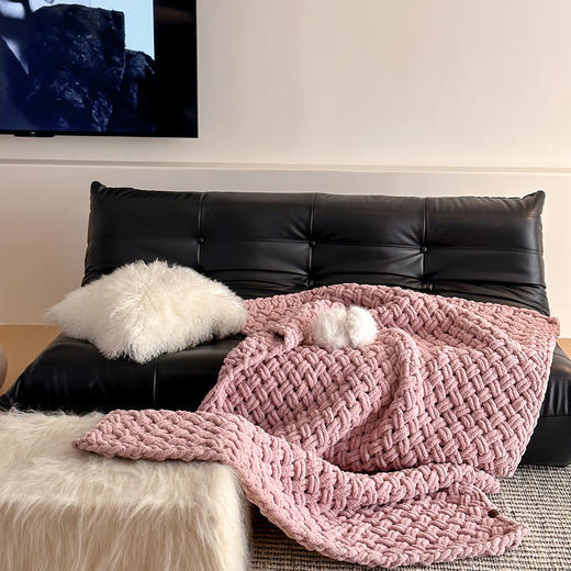 【双旦秒杀】自然醒ins粗针半边绒手工沙发毯床尾毯家居毛毯MT（不参与优惠券） 商品图10