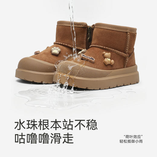 英氏儿童靴子女童冬季棉靴加绒保暖休闲靴男童百搭户外新款童鞋 商品图2