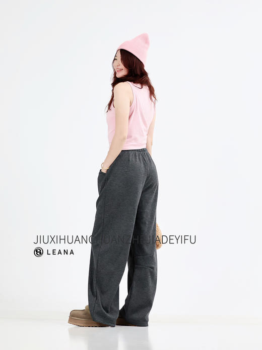 LEANA丽娜【羊毛裤】秋冬保暖醋酸阔腿绵羊毛裤NP4527 商品图12
