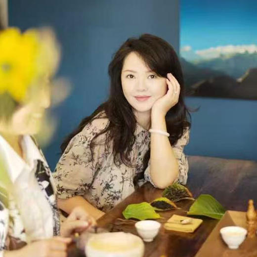 绽放女装810朵/蓝染花·亚麻衬衫领浪漫木耳边宽松长袖连衣裙新款 商品图3