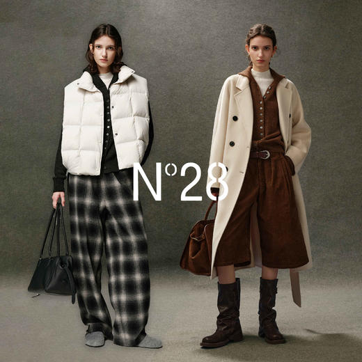 N°28 牦牛绒连帽针织开衫女早秋2025新款宽松慵懒高级感毛衣外套895392M101 商品图4