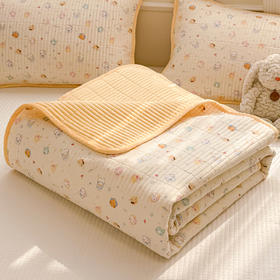 自然醒全棉宝宝绒棉绒床盖正反两用JY