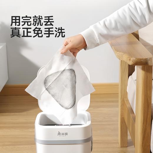美丽雅三角形洗脸巾拖把除尘天花板清洁神器夹布纱窗刷一次性懒人免手洗拖布 商品图4
