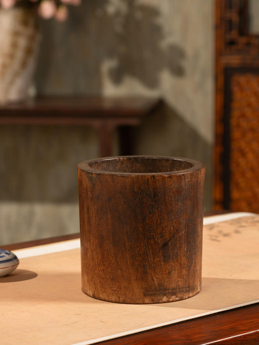 清早期	黄花梨笔筒 商品图0